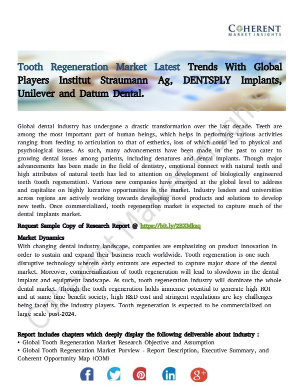 Global Tooth Regeneration Market