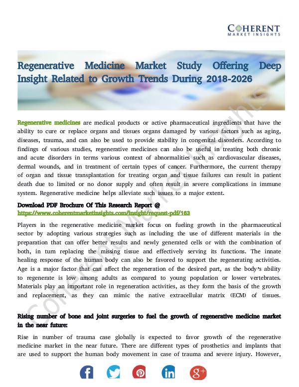 Regenerative Medicine Market