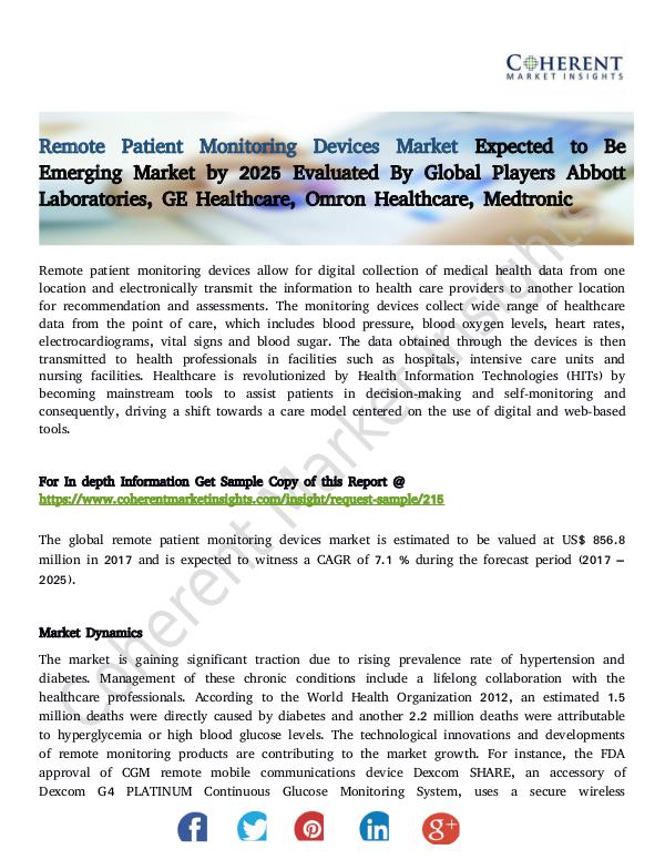 Global Remote Patient Monitoring Devices Market