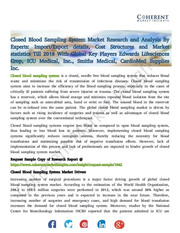 Closed Blood Sampling System Market