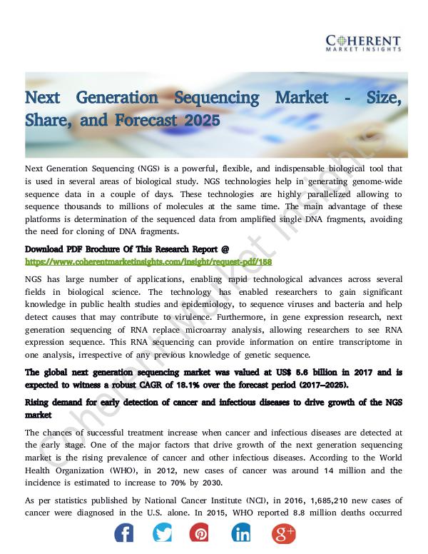 Next Generation Sequencing Market