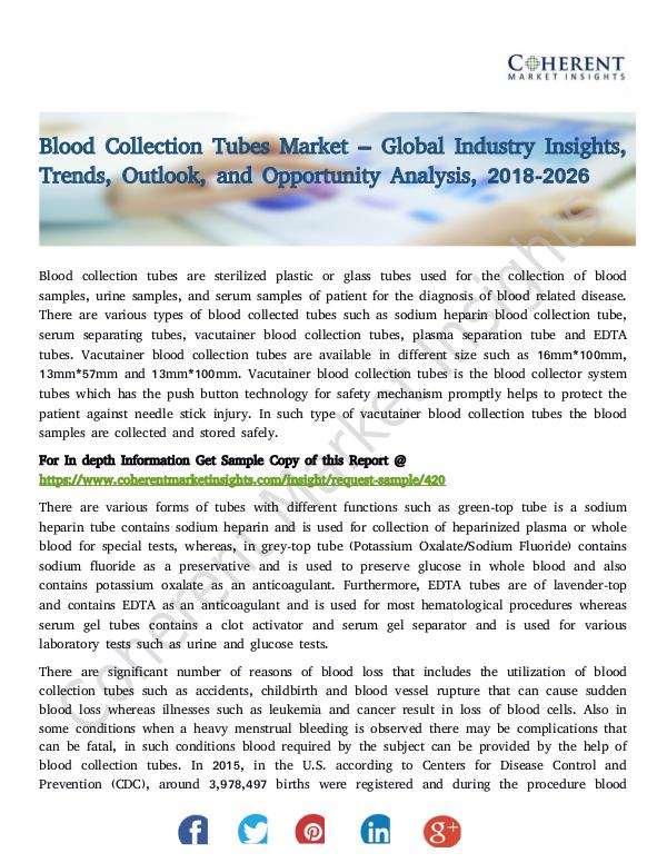 Blood Collection Tubes Market