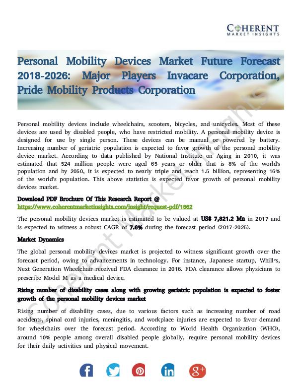 Personal Mobility Devices Market