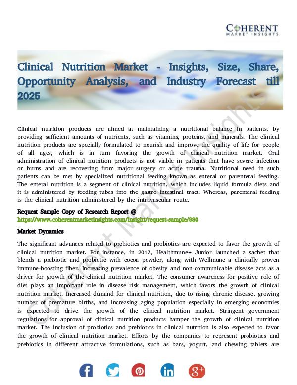 Clinical Nutrition Market