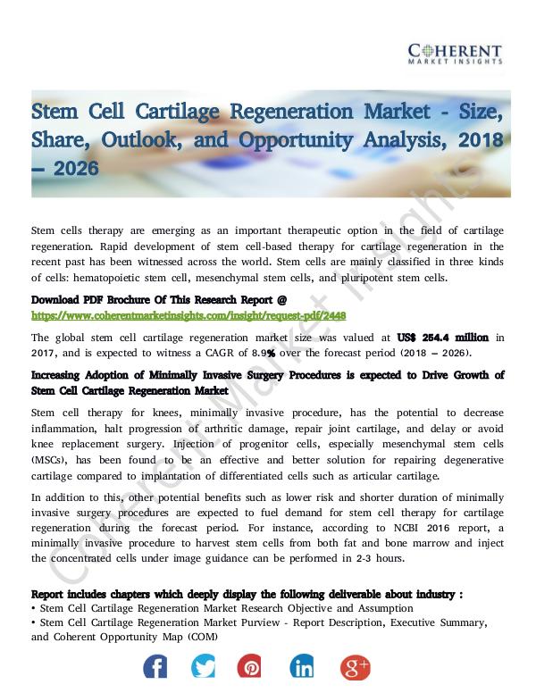 Stem Cell Cartilage Regeneration Market