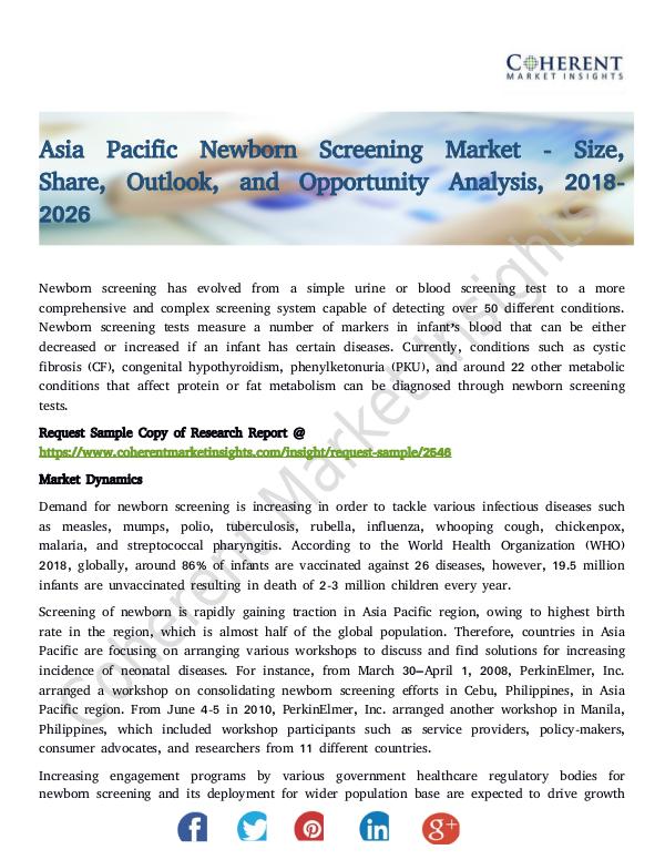 Asia Pacific Newborn Screening Market