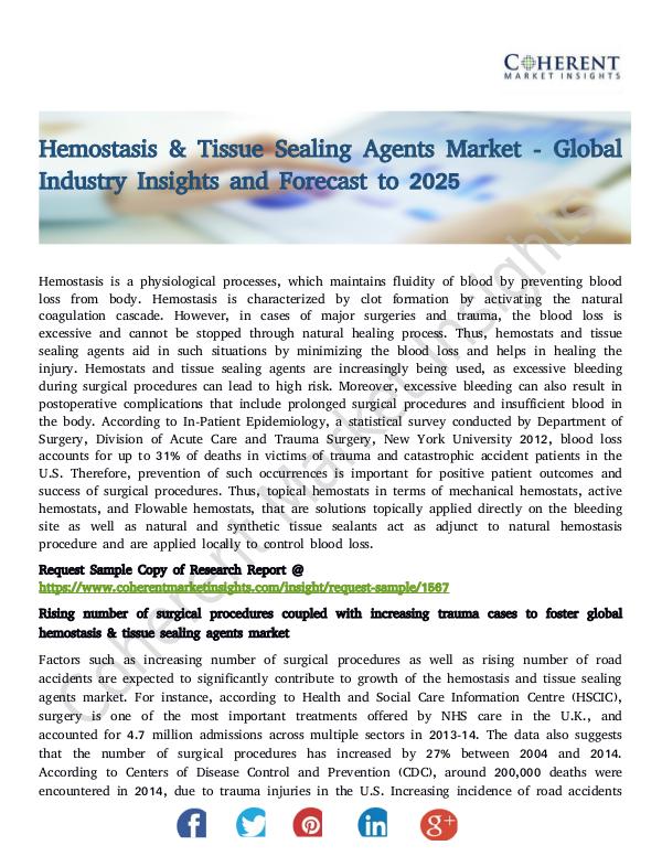 Hemostasis & Tissue Sealing Agents Market
