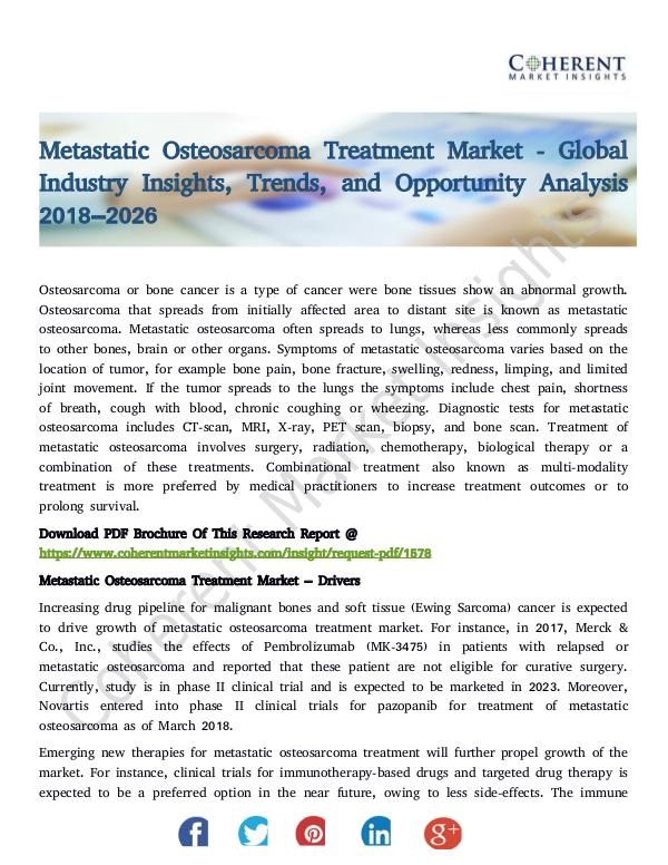 Metastatic Osteosarcoma Treatment Market