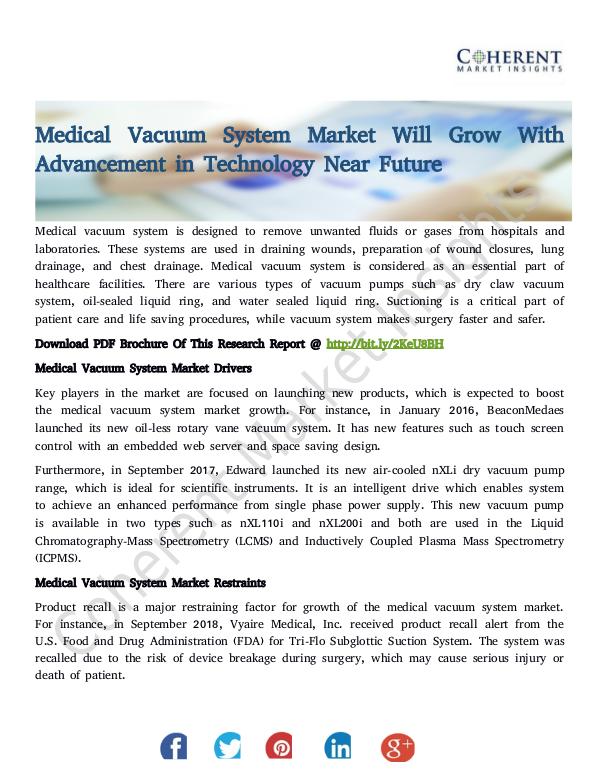 Medical Vacuum System Market