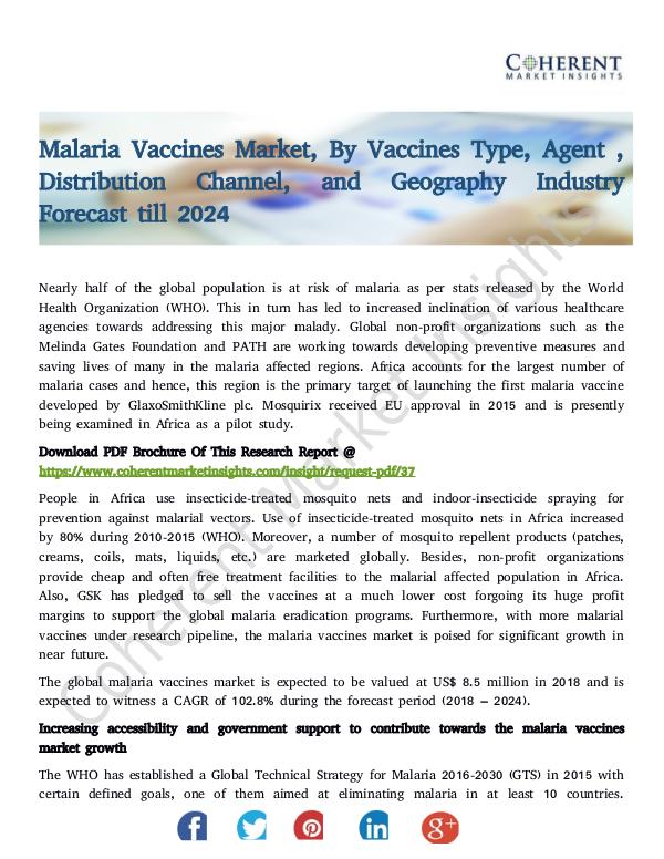 Malaria Vaccines Market