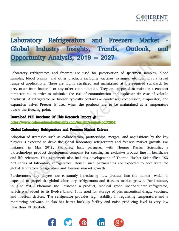 Laboratory Refrigerators and Freezers Market