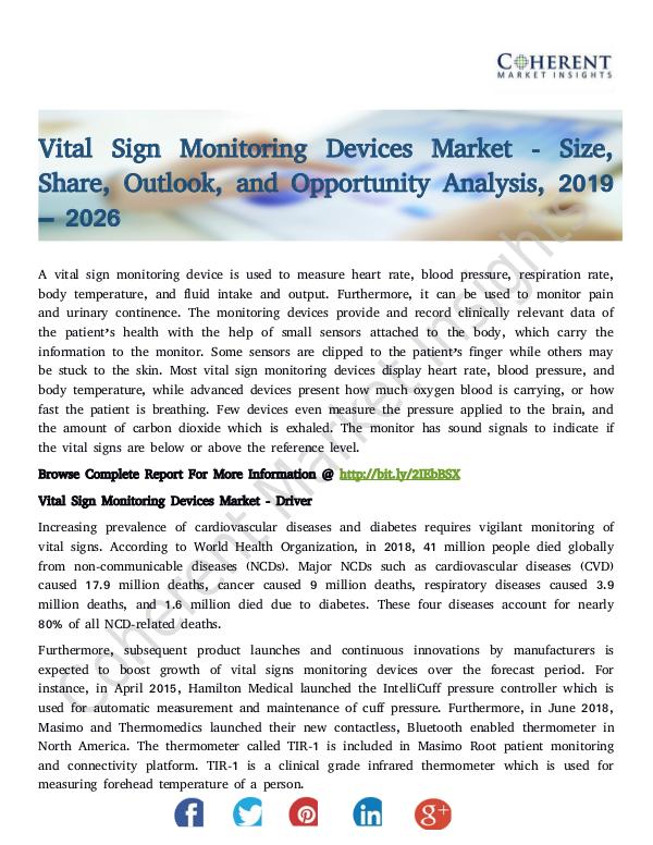 Vital Sign Monitoring Devices Market
