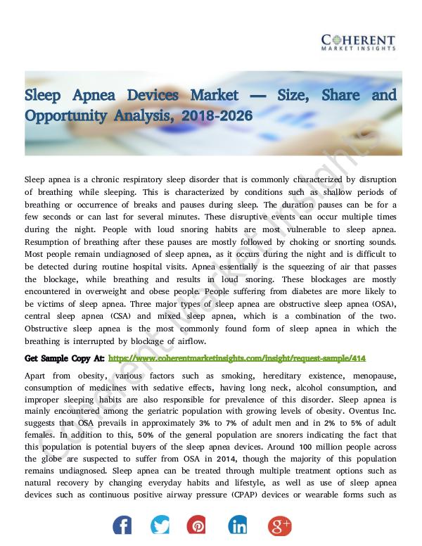 Sleep Apnea Devices Market