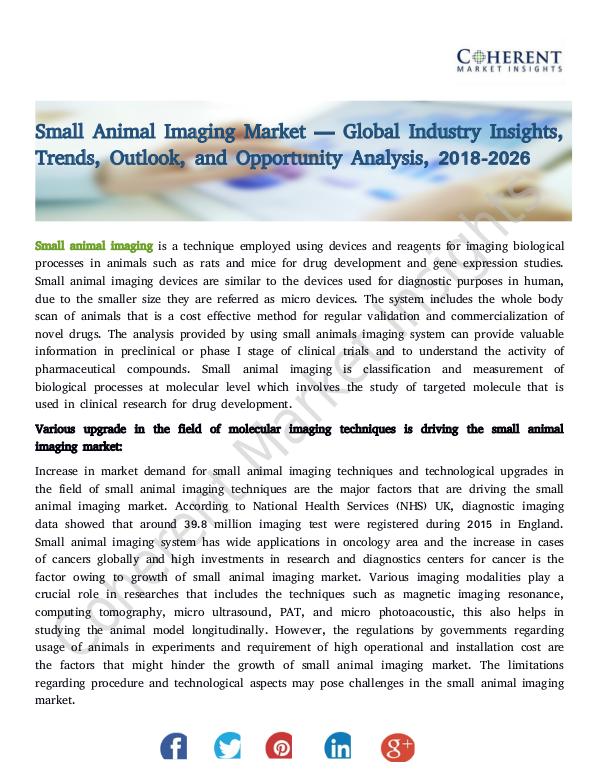 Small Animal Imaging Market