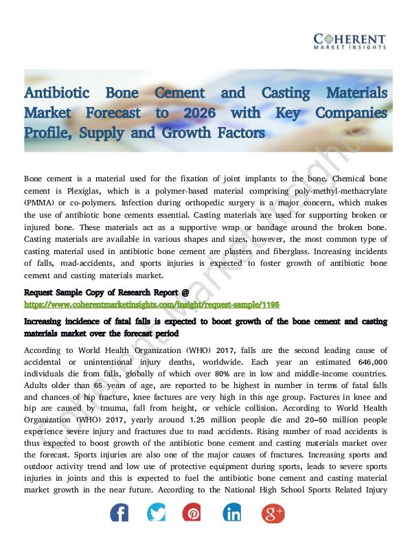 Fitness Trends Antibiotic Bone Cement and Casting Materials Marke