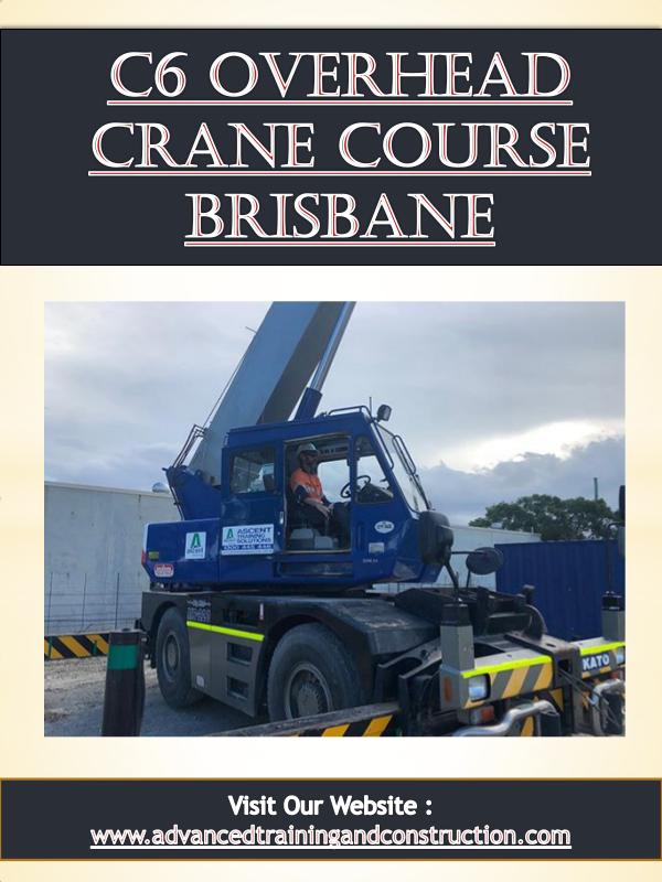 Basic Scaffolding Certification Brisbane | Call - 0756580040 C6 Overhead Crane Course Brisbane