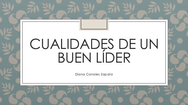 catalogo Cualidades de un buen líder