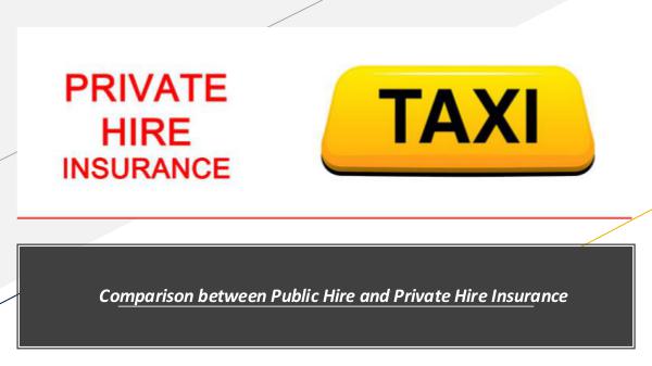 Comparison between Public Hire and Private Hire In