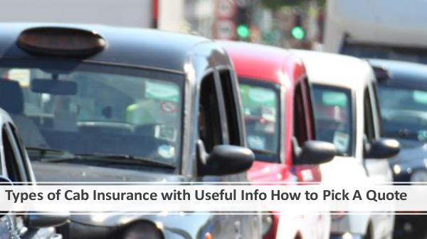 Types of Cab Insurance with Useful Info How to Pic