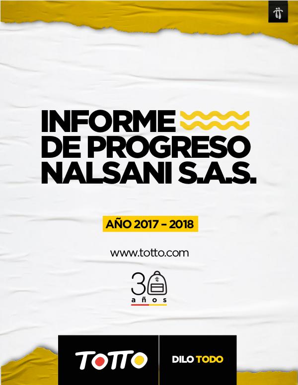 Comunicado de Progreso Nalsani SAS 2017-2018 12. Informe de progreso 2017-2018_Nalsani S.A.S