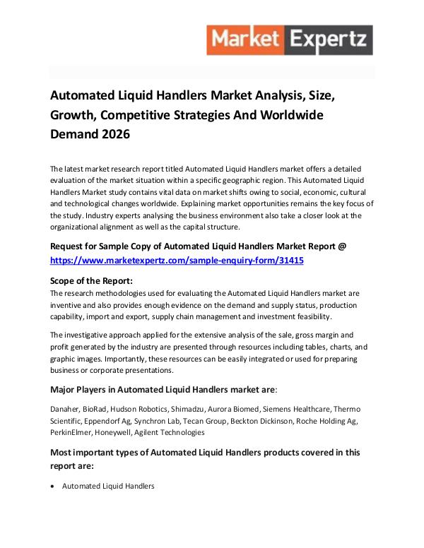 Automated Liquid Handlers Market