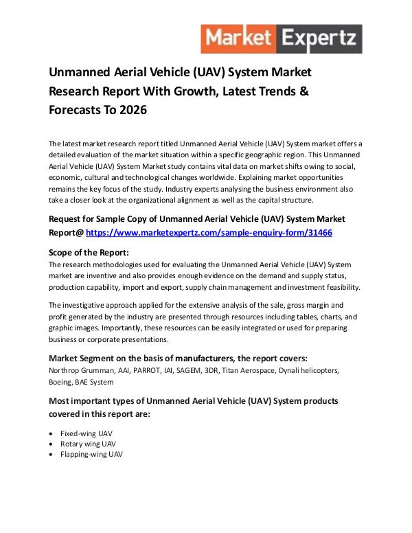 Unmanned Aerial Vehicle (UAV) System Market