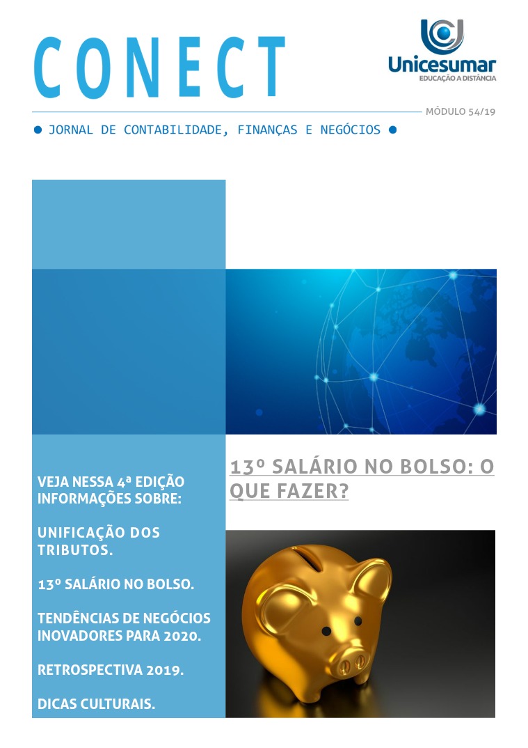 CONECT - JORNAL DE CONTABILIDADE, FINANÇAS E NEGÓCIOS - 4ª EDIÇÃO CONECT - JORNAL DE CONTABILIDADE, FINANÇAS E NEGÓC