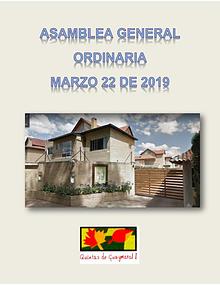 Asamblea General Quintas de Guaymaral 2019