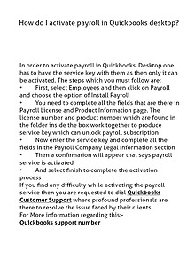 Quickbooks support number