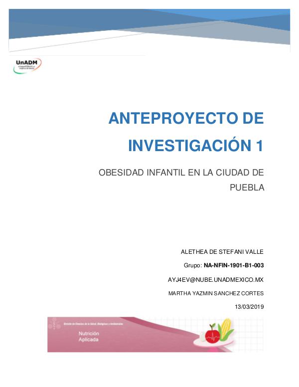 Mi primera publicacion Obesidad Infantil en Puebla