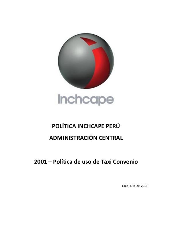 Pol&iacute;tica de Taxis 2019