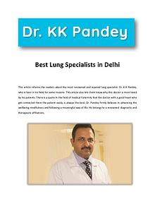 Best Pulmonologist in Delhi