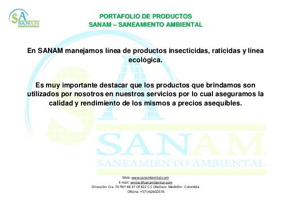 PORTAFOLIO PRODUCTOS SANAM PORTAFOLIO PRODUCTOS -FINAL