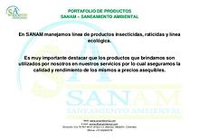 PORTAFOLIO PRODUCTOS SANAM