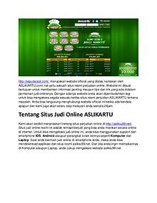 ASLIKARTU main agen domino 99, mudah menang agen domino 99 online