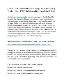 Global Laser Material Market share, Forecast and trends to 2025