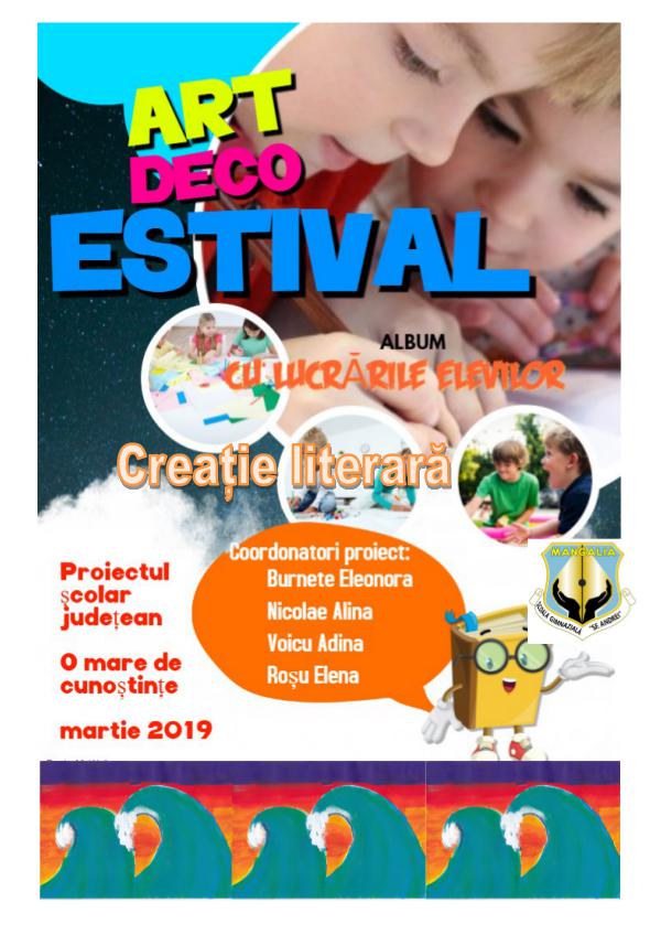 Album desene art deco estival martie 2019 Creatii  literare elevi Art deco estival 2019