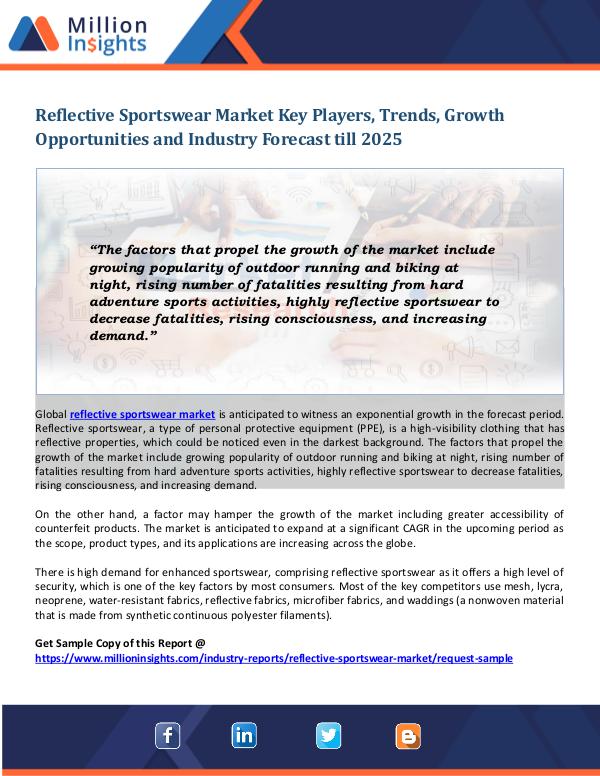 Reflective Sportswear Market Reflective Sportswear Market