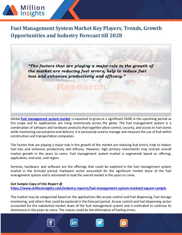 Fuel Management System Market Fuel Management System Market