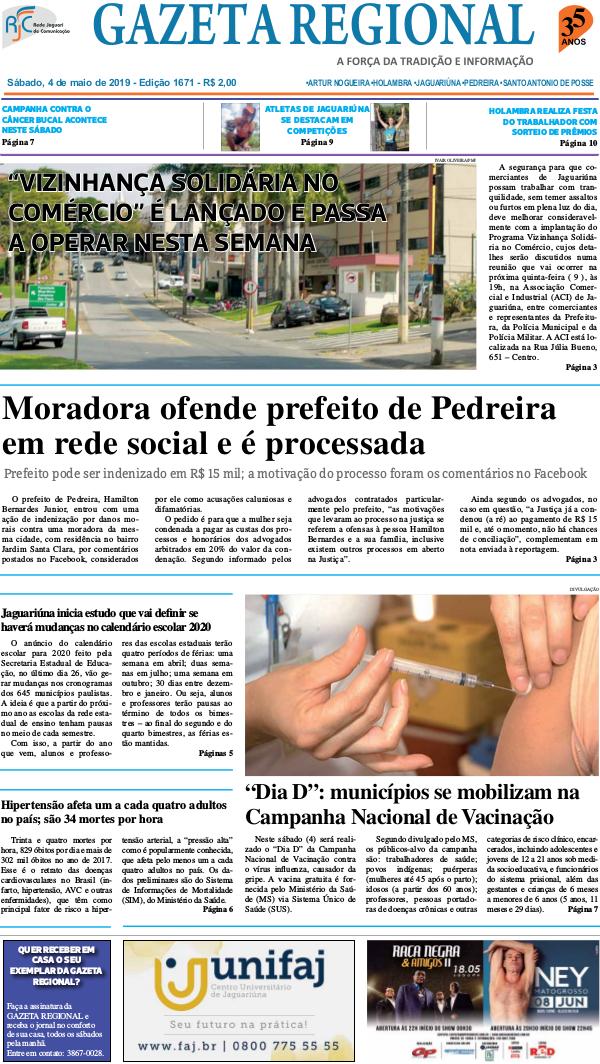 Jornal Gazeta Regional Edição 1671 1671