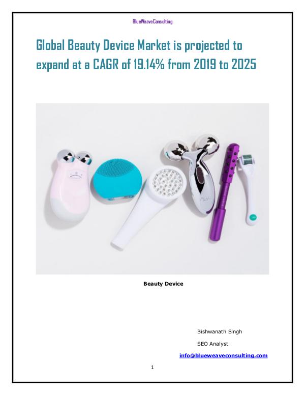 Global Beauty Device Market Beauty Device Market