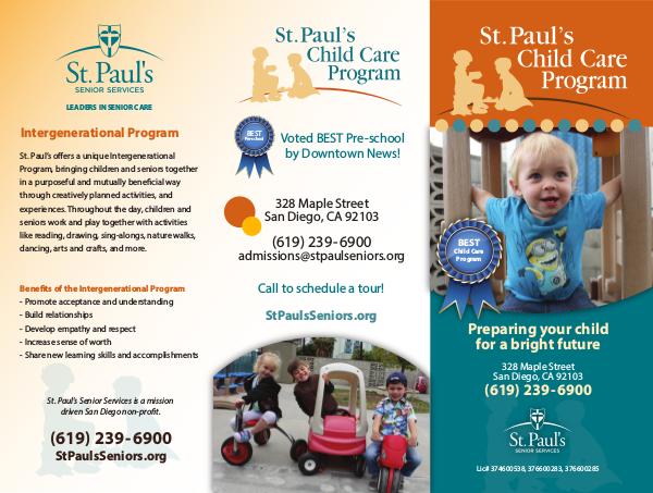 St. Paul's Senior Services St. Paul’s Child Care Program