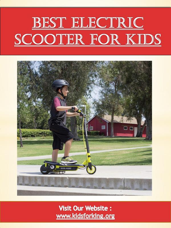 Best Electric Scooter For Kids | kidsforking.org