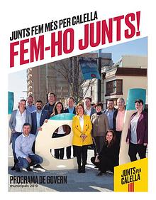 Montserrat Candini - Junts per Calella - programa de govern 2019