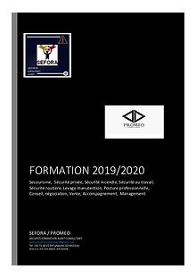 CATALOGUE DES FORMATIONS SEFORA PROMEO. 1