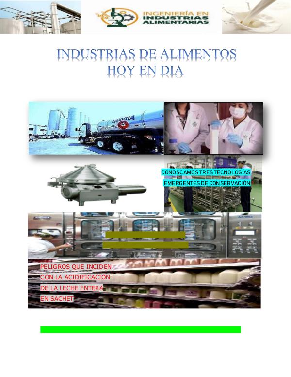 INDUSTRIAS DE ALIMENTOS HOY EN DÍA REVISTA VIRTUAL