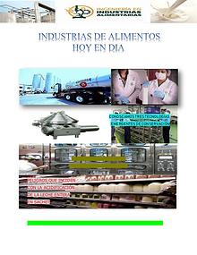 INDUSTRIAS DE ALIMENTOS HOY EN DÍA