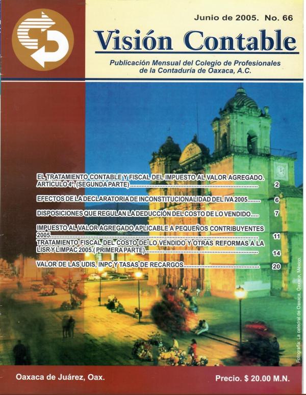 Mi primera publicacion REVISTA VISION CONTABLE NUM.66