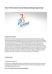 Why CATIA is the best tool in Mechanical Design Engineeering?