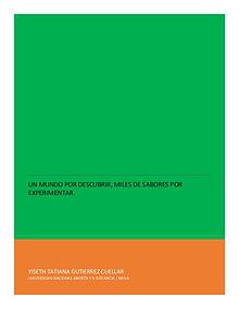 Desarrollo, Nutrición y Experiencia en la Industria de Alimentos